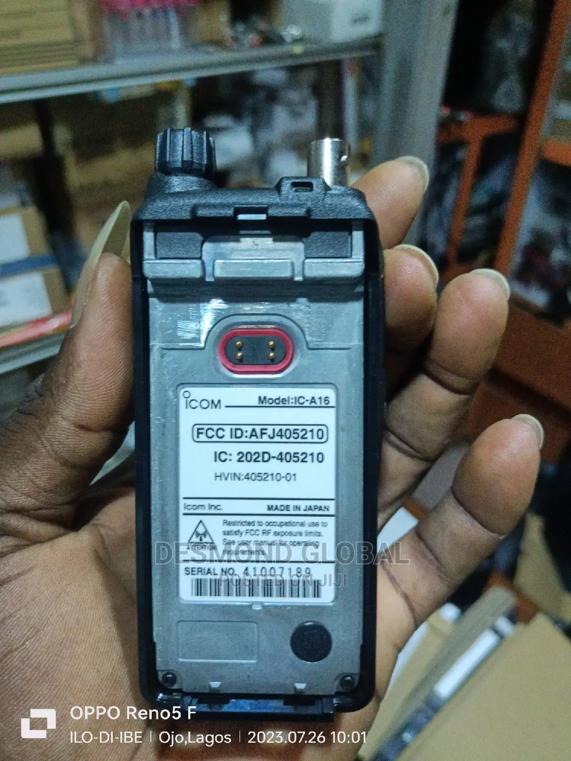 ICOM A16 Airband Ground-to-Air Walkie Talkie