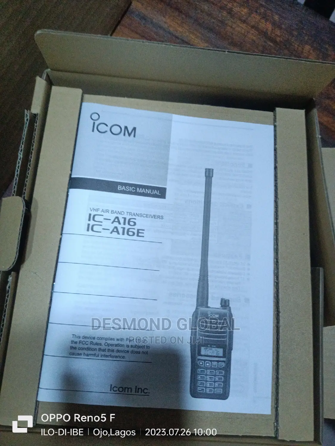 ICOM A16 Airband Ground-to-Air Walkie Talkie