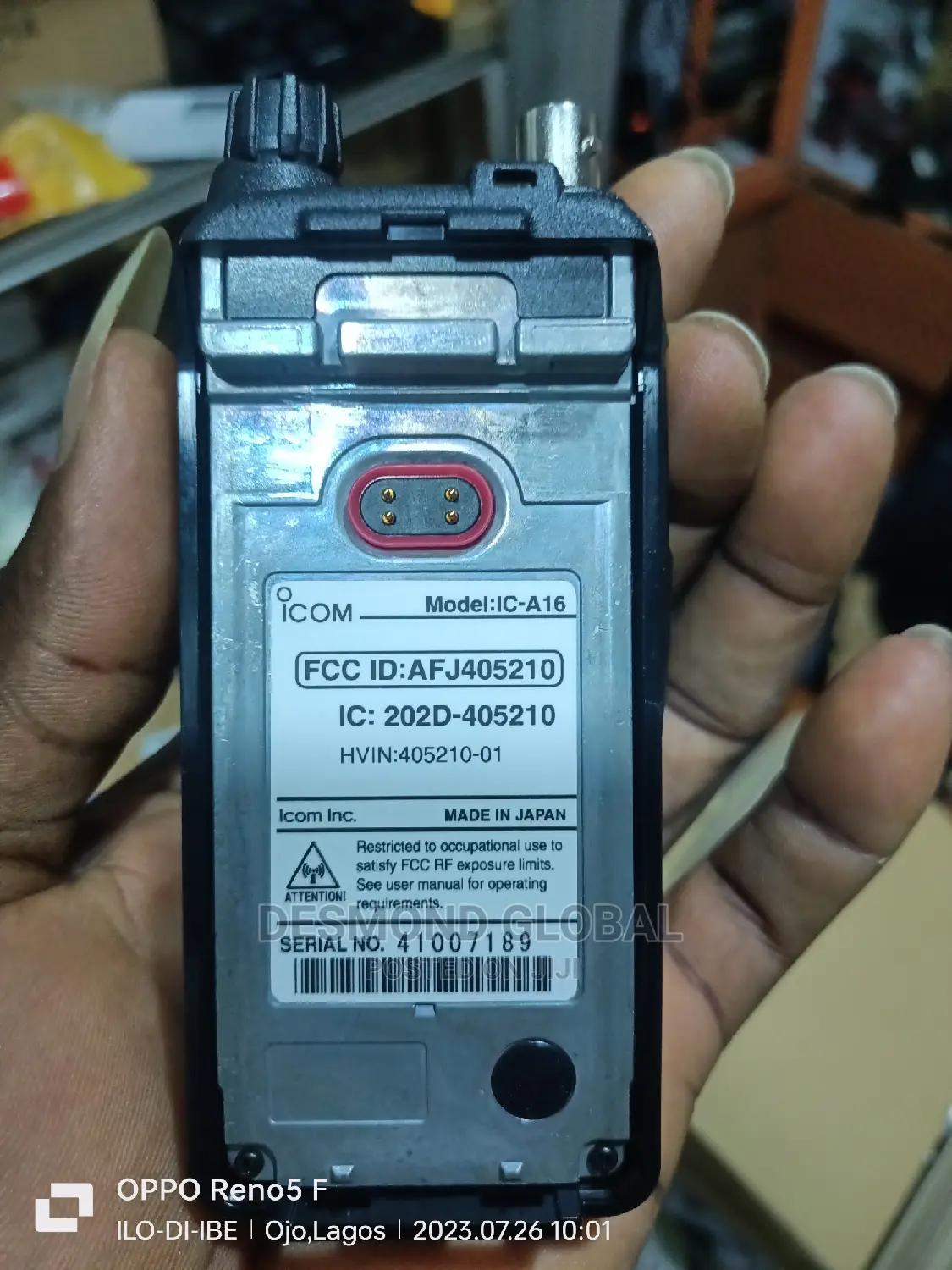 ICOM A16 Airband Ground-to-Air Walkie Talkie
