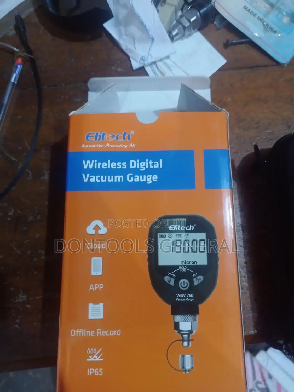 Wireless Digital Vacuum Gauge HVAC Micron Gauge 0-19000