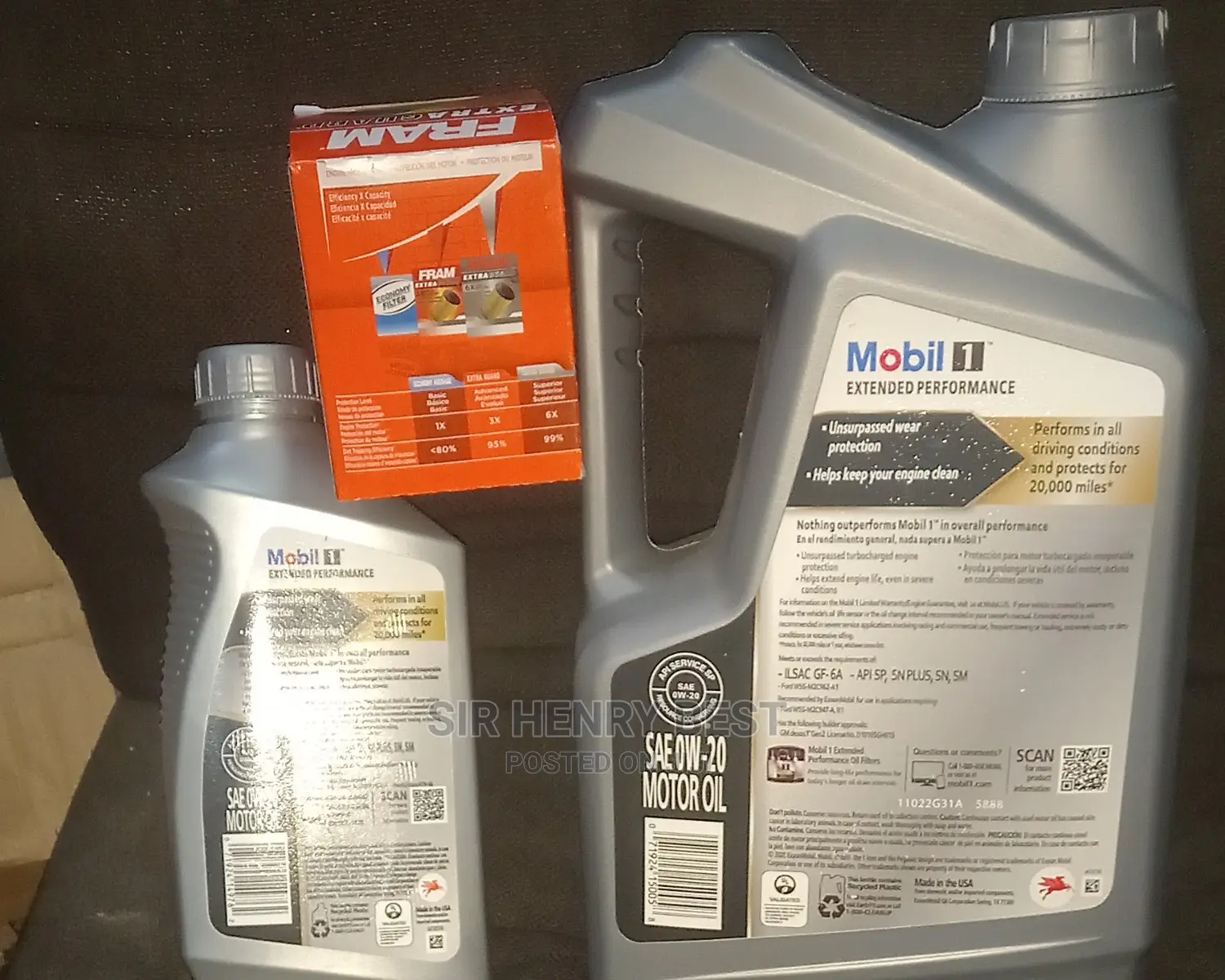 Mobil 1 Fully Synthetic 5liter Extended Performance America.