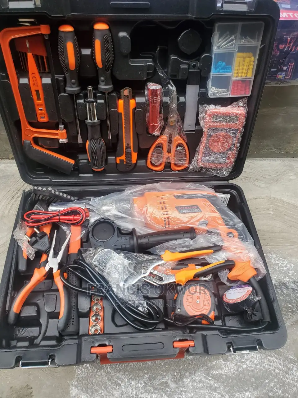Tool Box Set With Drilling Machine.