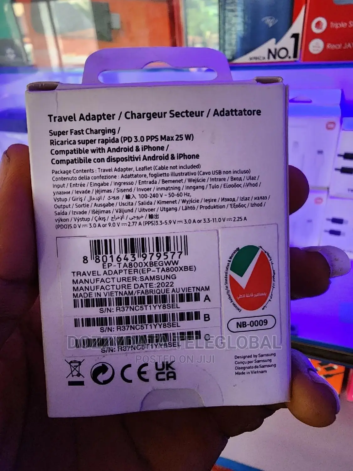 Samsung Adapter Usb-C - 25w Pd Charger for Samsung Phones