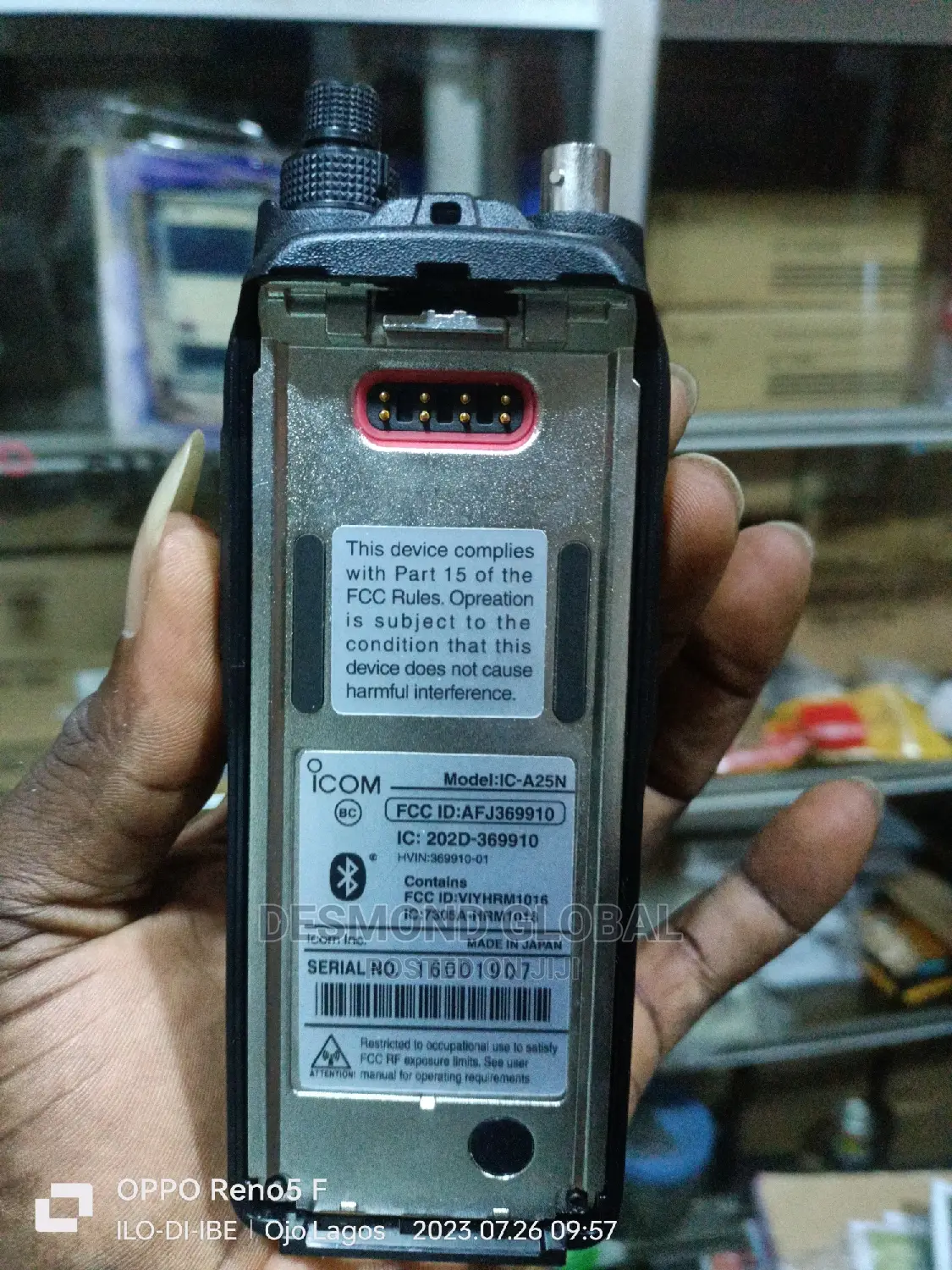 ICOM A25 Airband Ground-to-Air Walkie Talkie