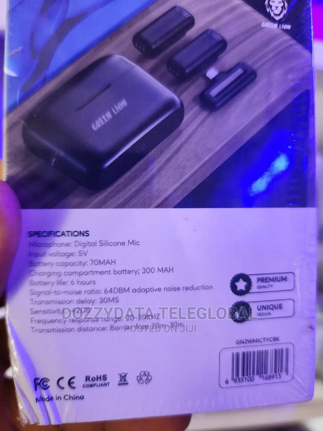 Green Lion 2 in 1 Wireless Microphone With Noise Reduction