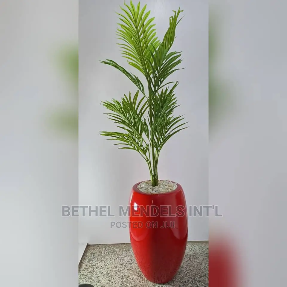 Artificial Single Palm Plants Potted in 60cm Fiberglass Pots