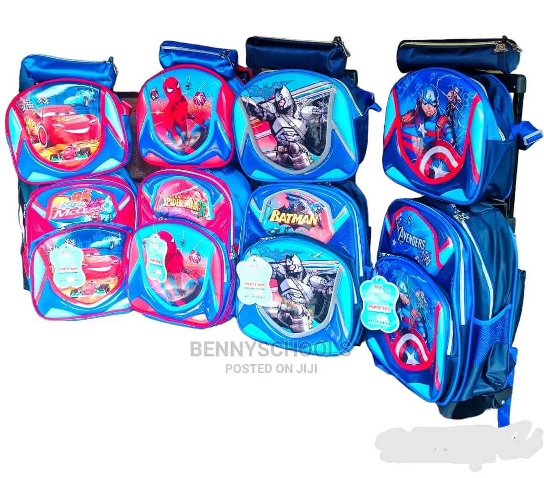 Set of 3 in 1 16 Inch Boys Trolley School Bag With
