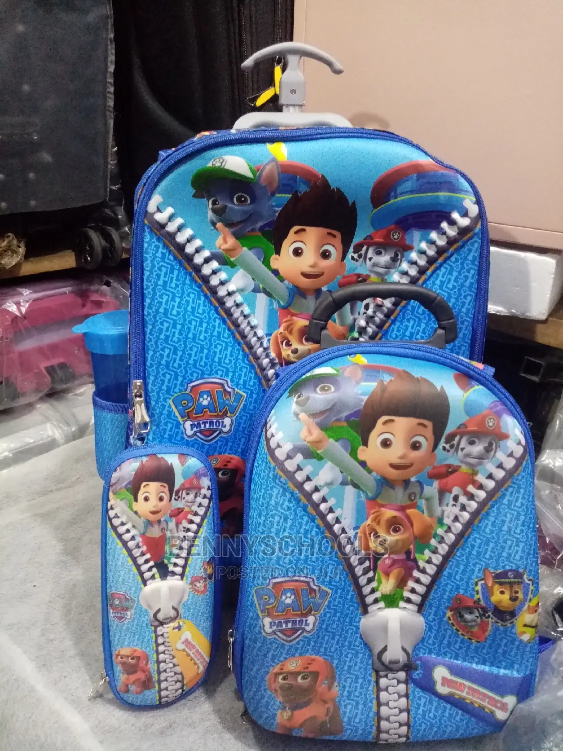 Set of 4 in 1 Paw 16 Inch Kids Children's Trolley School Bag