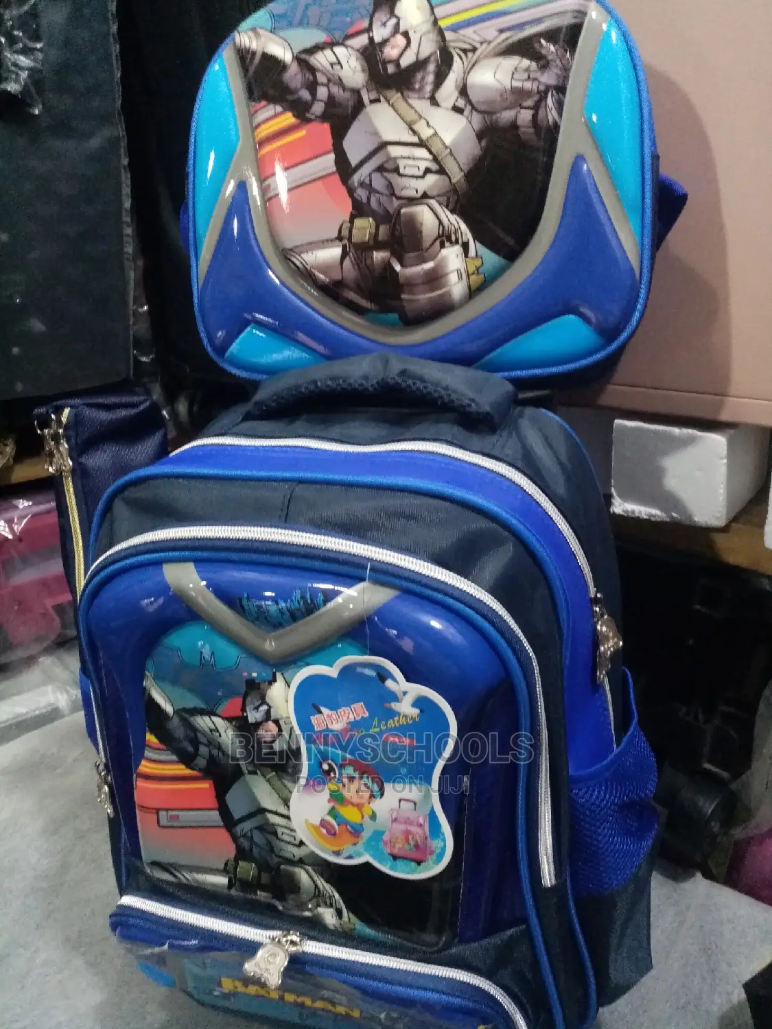 Set of 3 16 Inch Batman Kids Children's Trolley School Bag