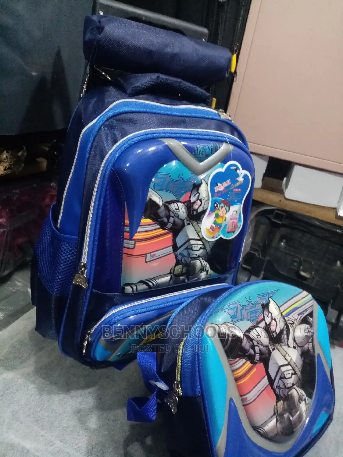 Set of 3 in 1 Batman Kids Children's Boys Trolley School Bag
