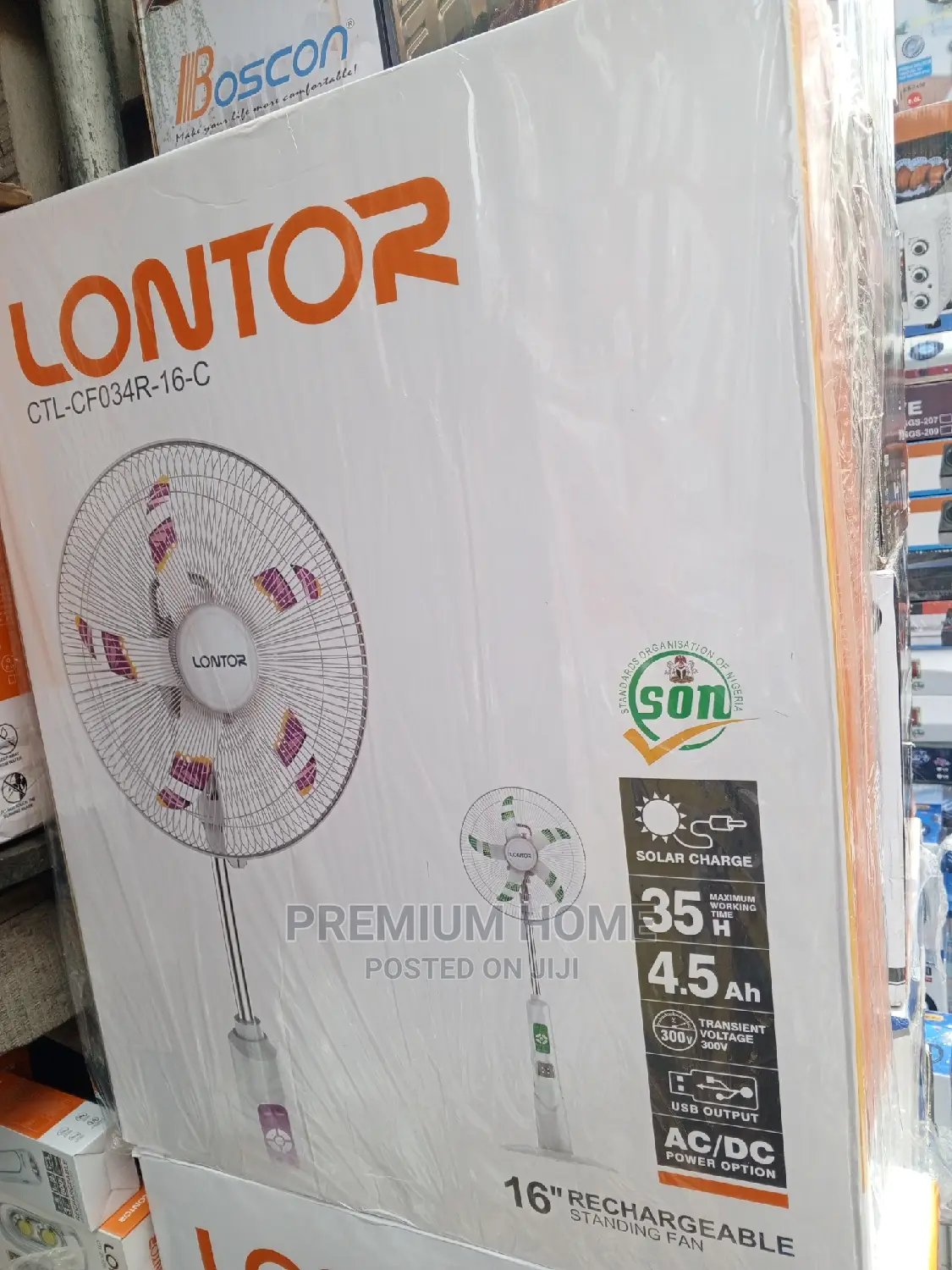 Lontor Rechargeable Standing Fan CTL-Cf034r-16-C