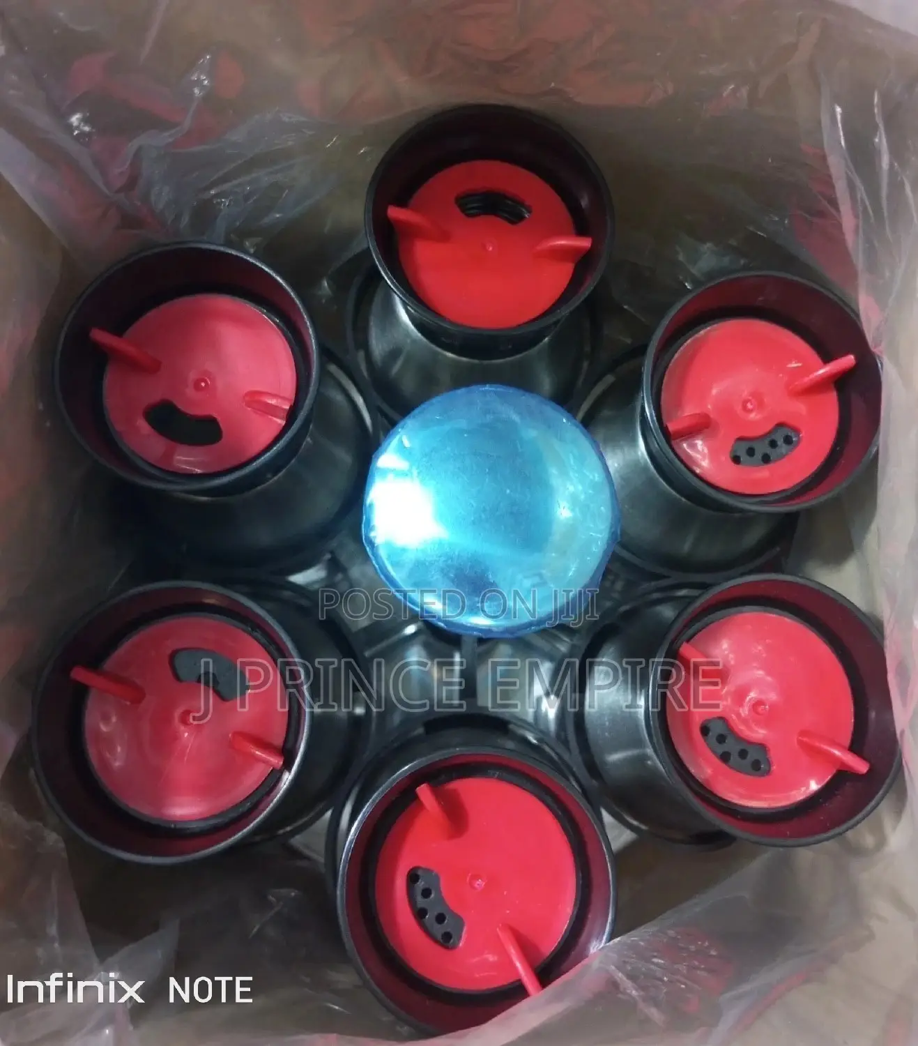 6pcs Glass Canister With Metal Casing