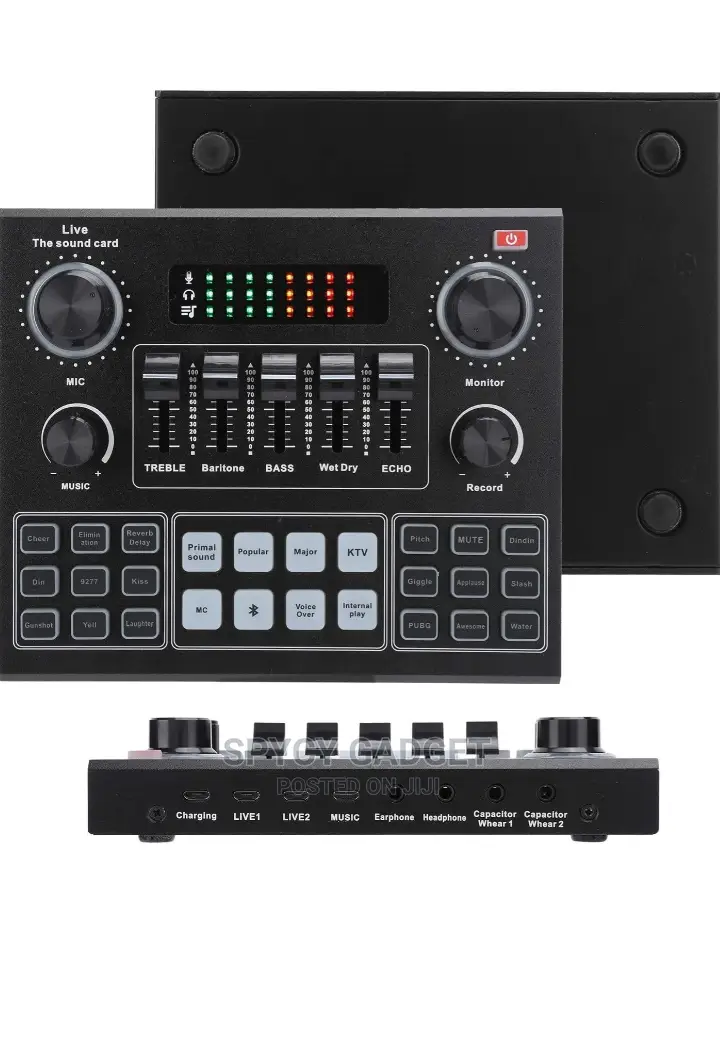Bluetooth Sound Card Stereo Audio Mixer Voice Changer