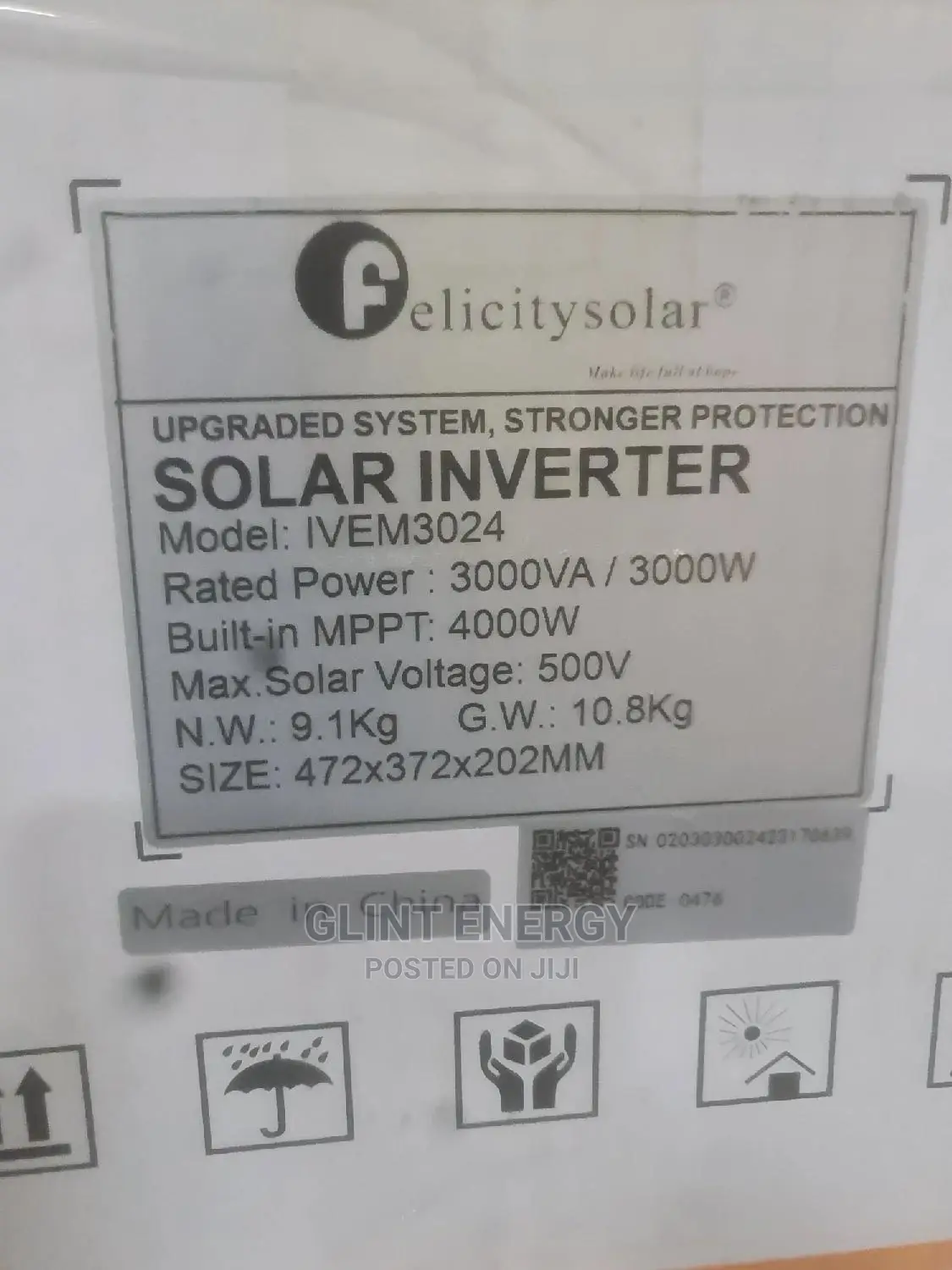 Ivem3024 3kva 24v Felicity Hybrid Inverter