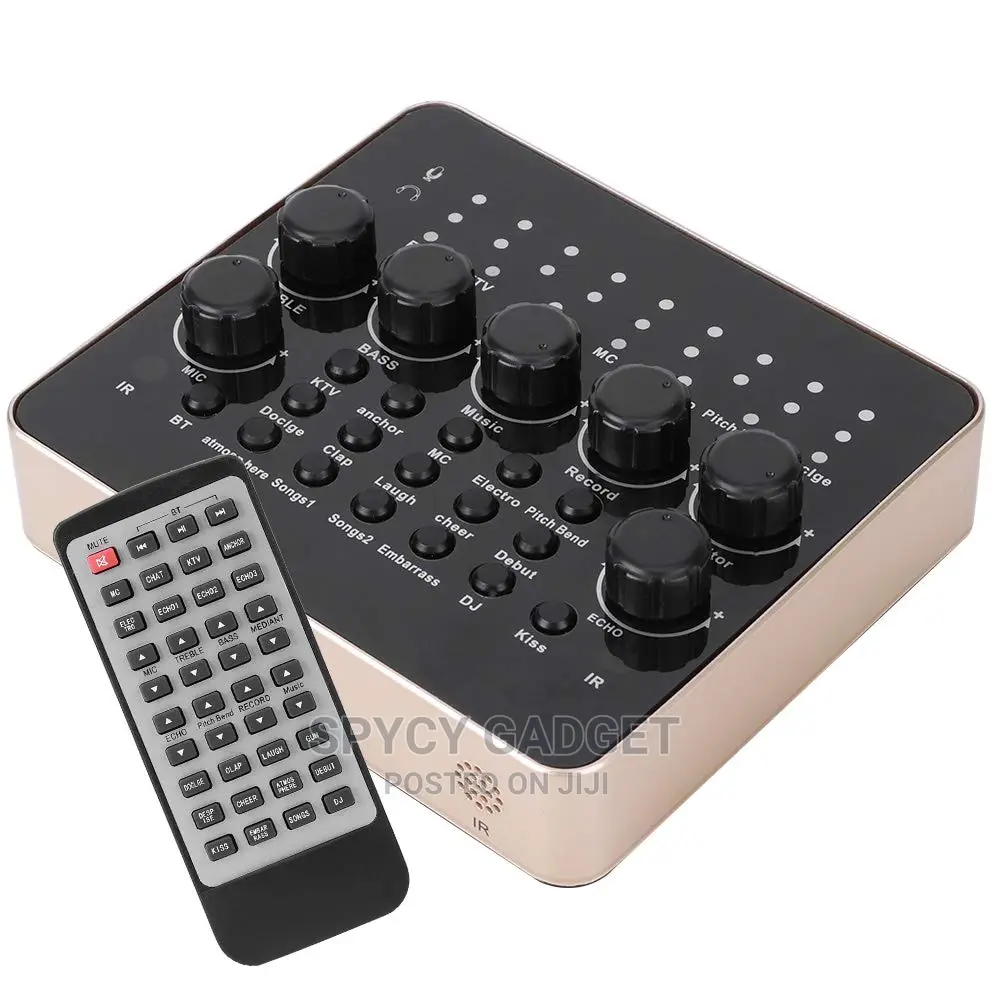 Audio Stereo Live Sound Card With Remote
