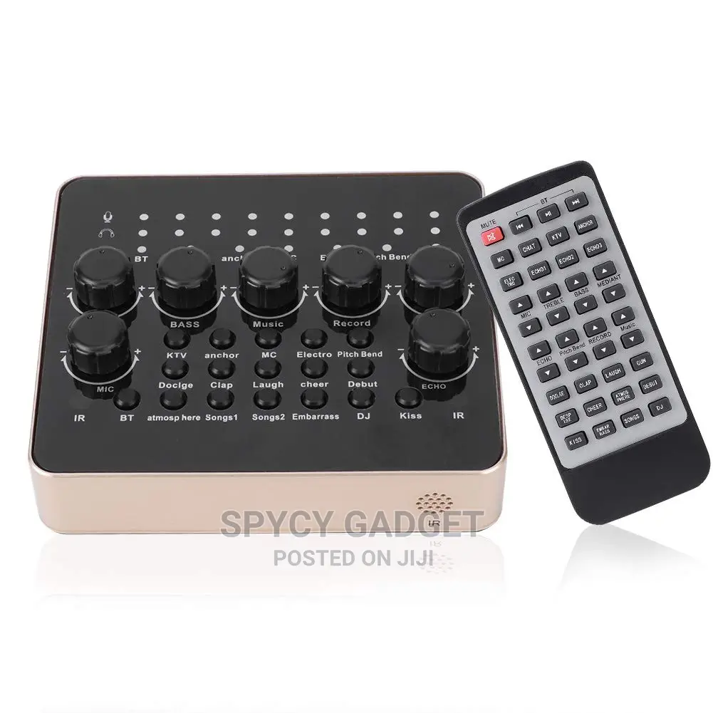 Audio Stereo Live Sound Card With Remote