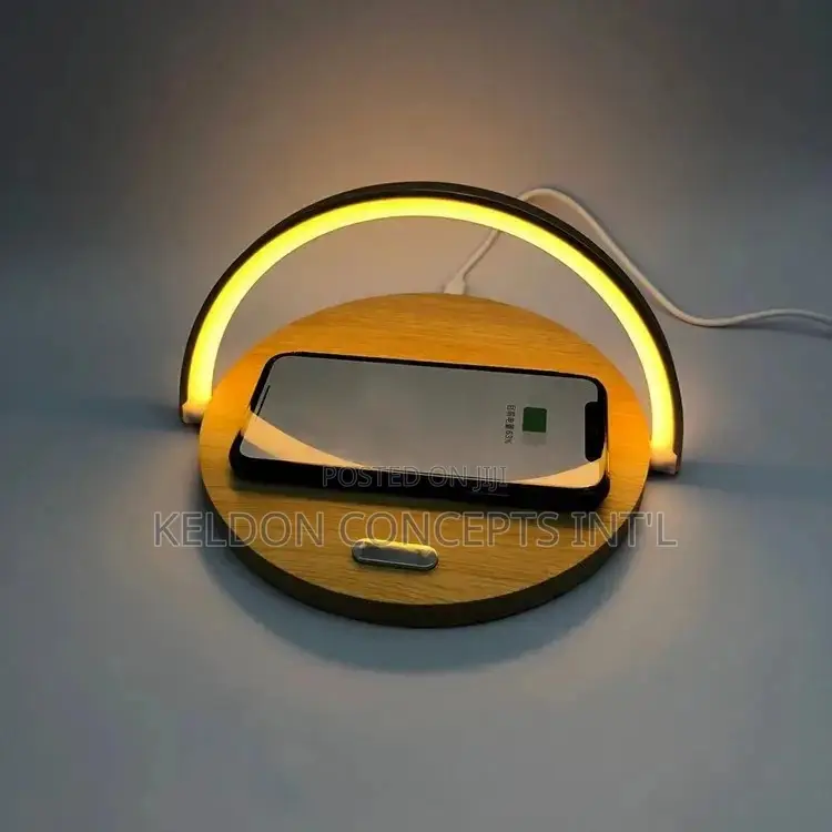 Wireless Charger and Led Lamp and Phone Stand Moq: 100pcs