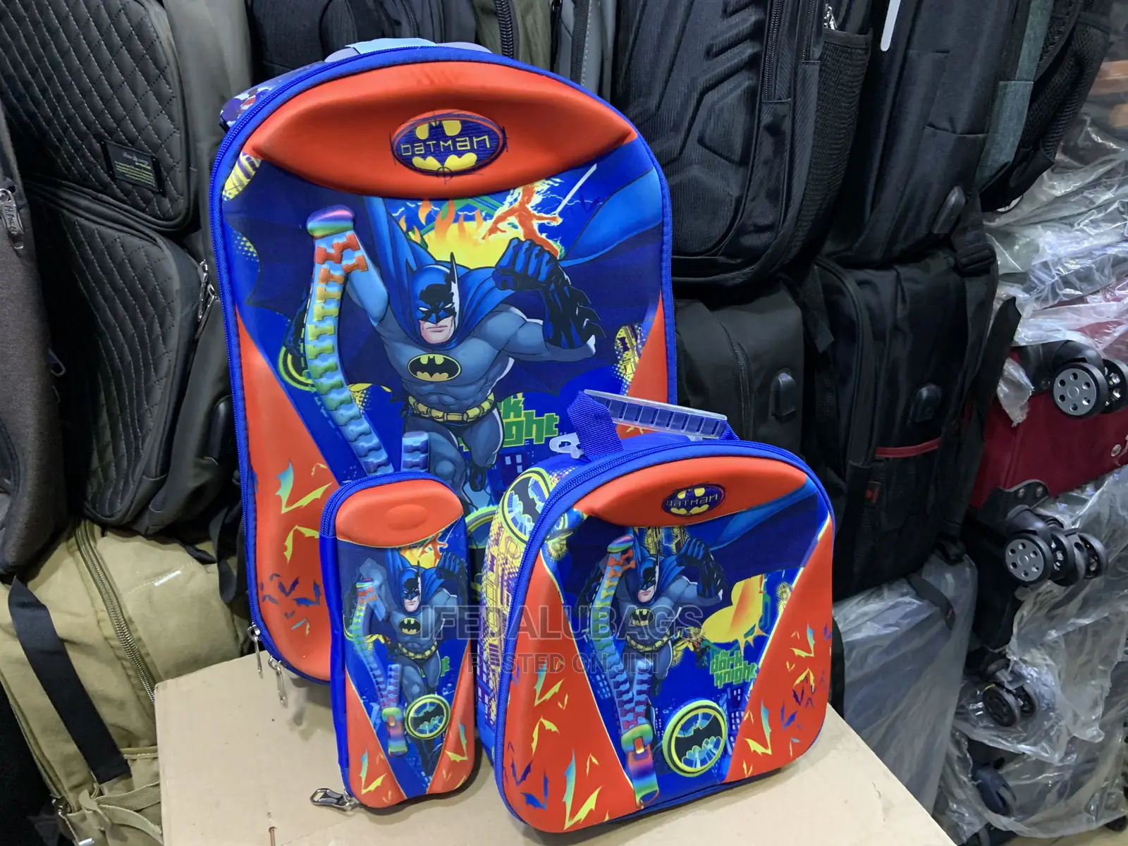 3n1 Cartoon Character Trolley Back Pack With Wheels