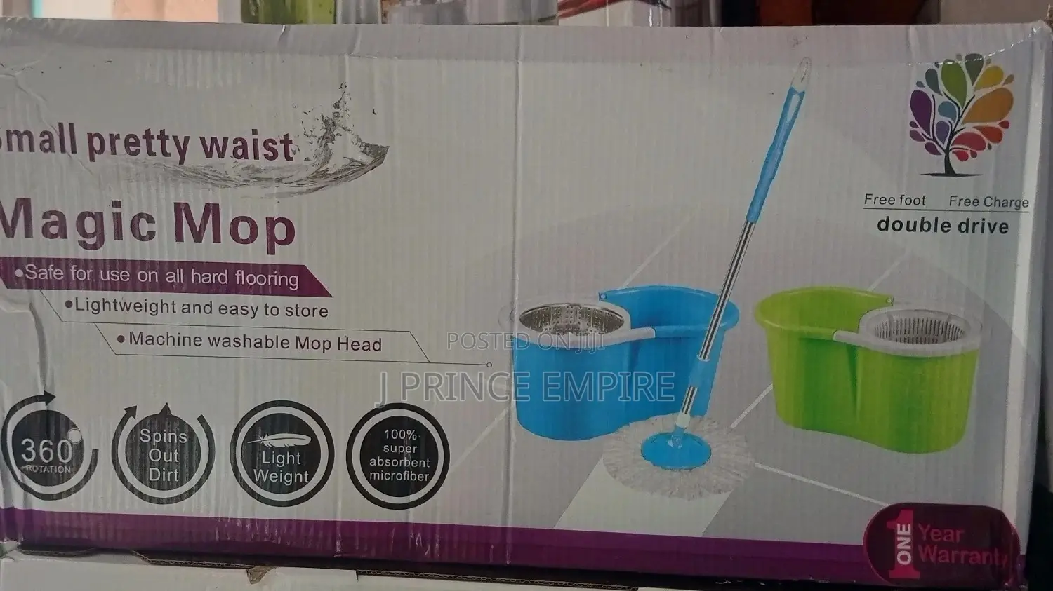 Magic Mop Plastic Filter Dryer Pole 4 Wheel Bucket