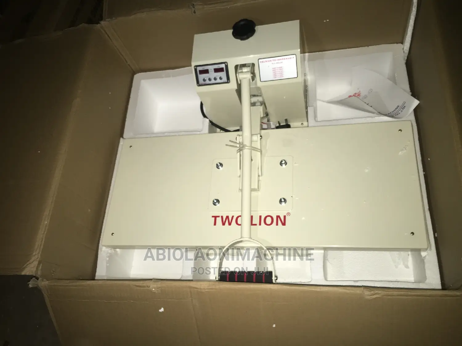 Two Lion Heat Transfer Machine 38x82cm (Stoning Machine)