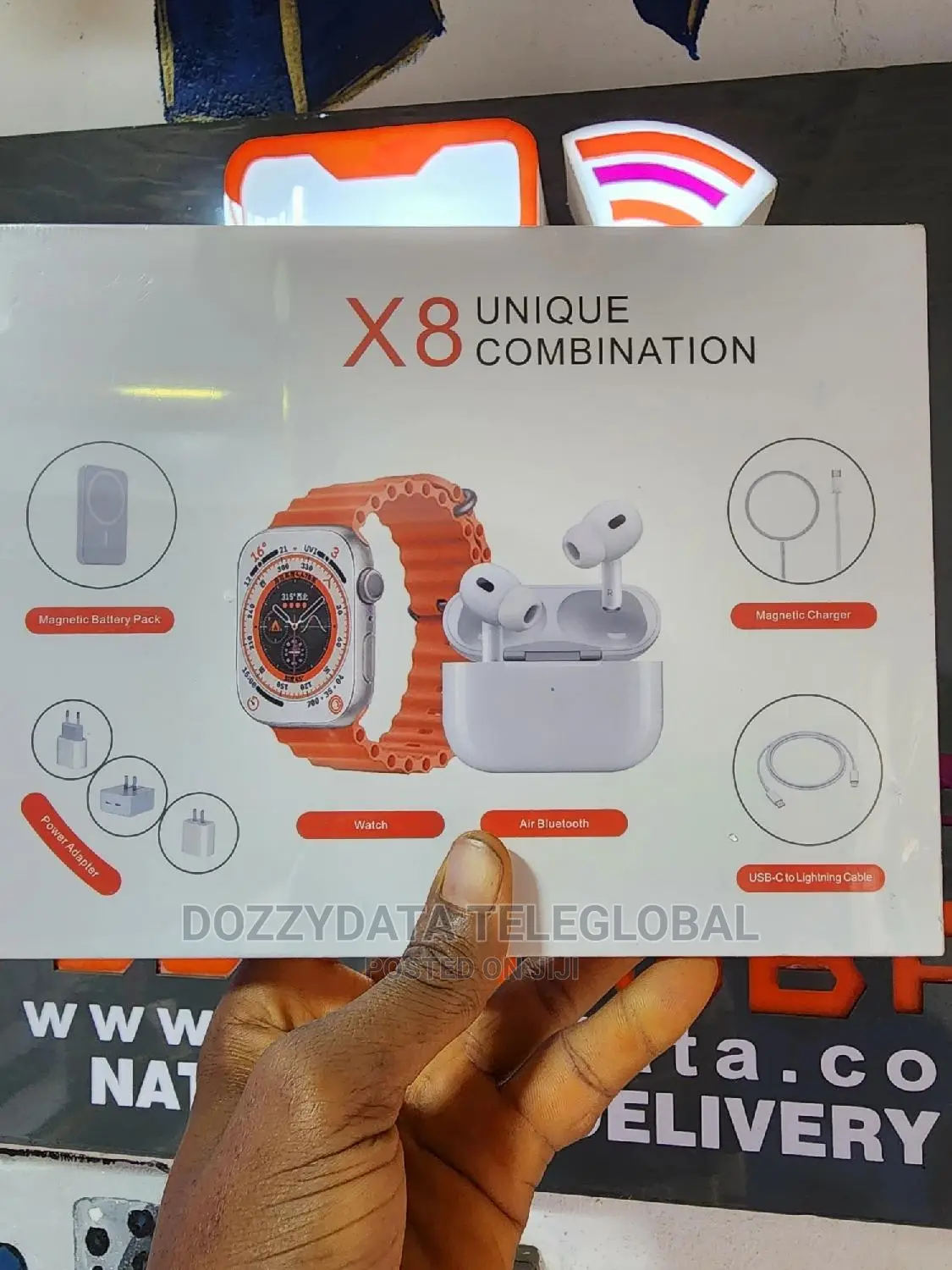 2 in 1 Wireless Smart Watch With Earbuds X8 Combination