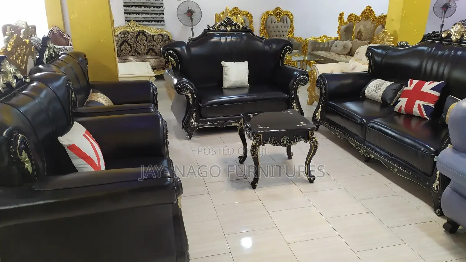 Pure Leather Seven Seater Sofa Chair