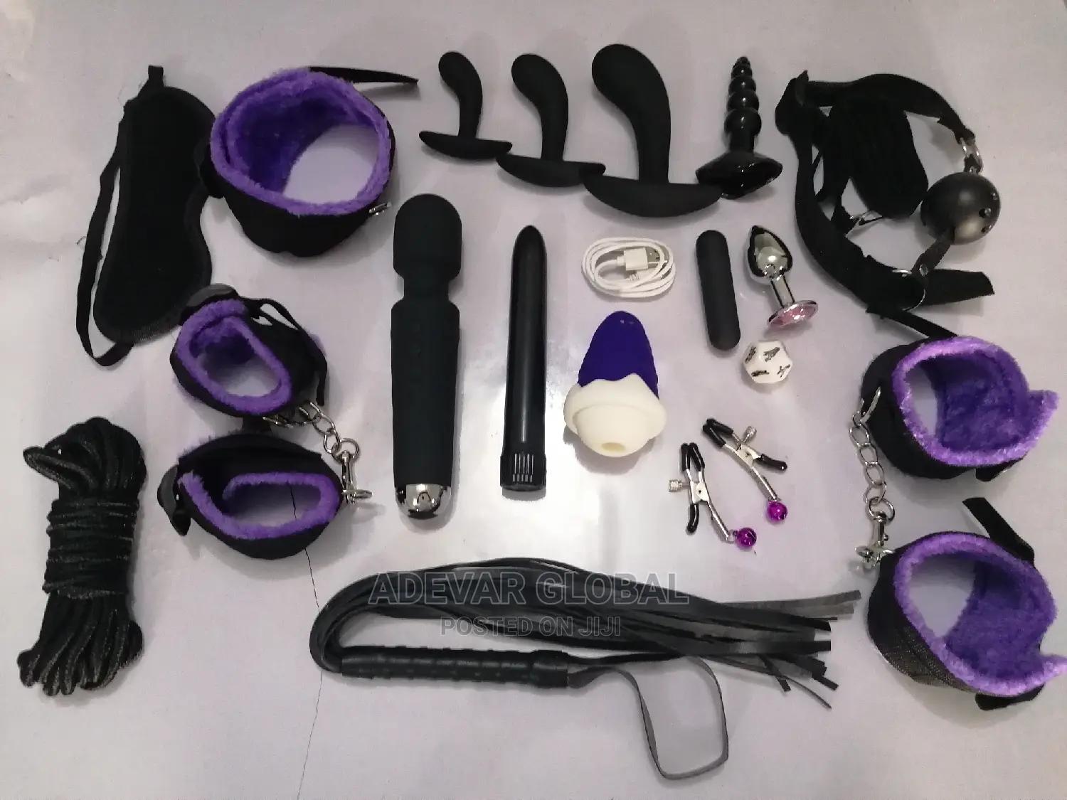 19 PCS BDSM Kit Sets for Women With Ice Cream Clit Sucker