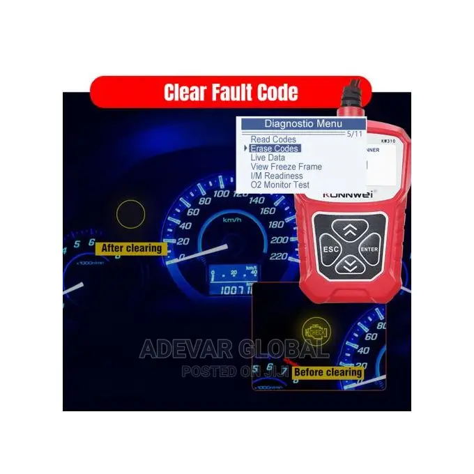 Ms309 Car Scanner Clears Fault Code Obd2 Car