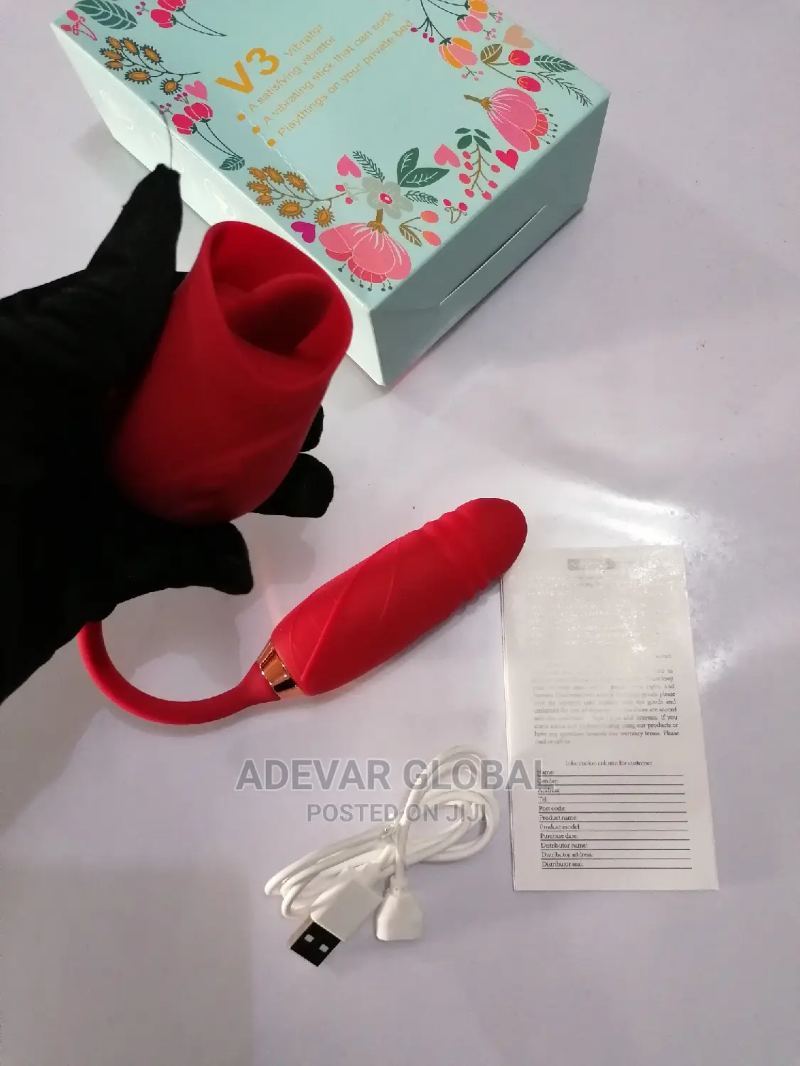 Twin Rose Clitoris Licking Vibrator Vagina Women Sex Toys