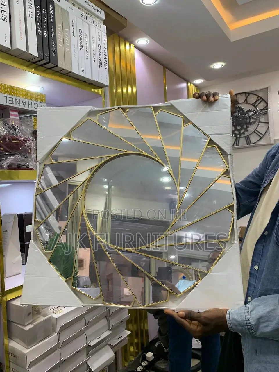 Luxury Big Twisted Console Mirror
