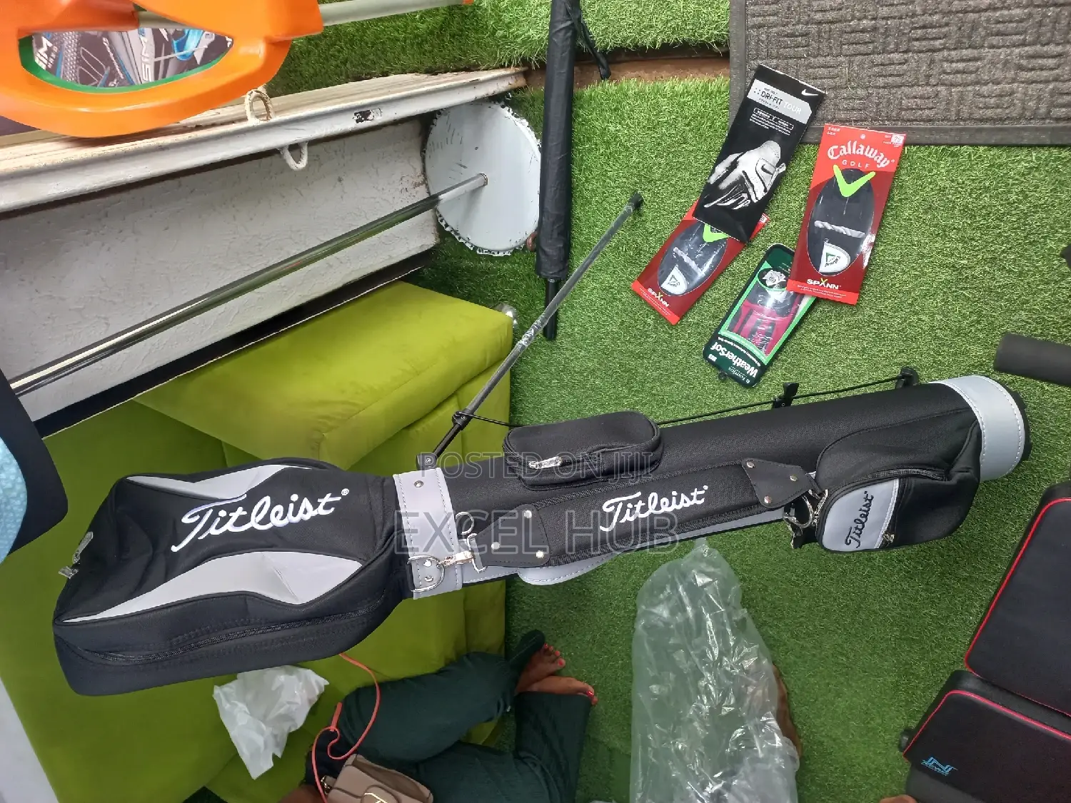 Titleist Pencil Golf Bag Black And White