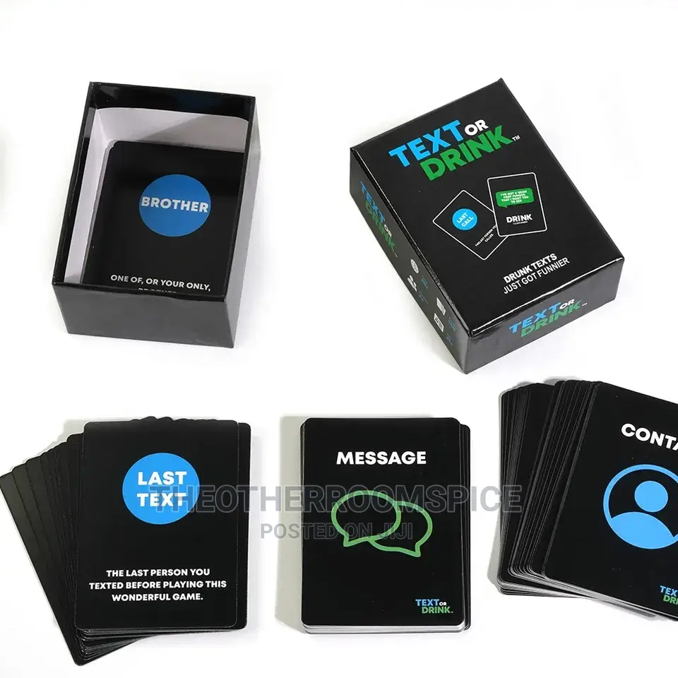 Text or Drink Adult Party Drinking Card Game