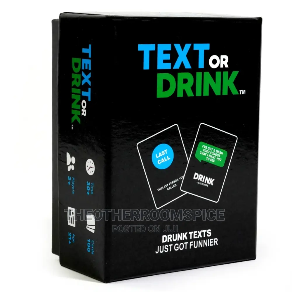 Text or Drink Adult Party Drinking Card Game