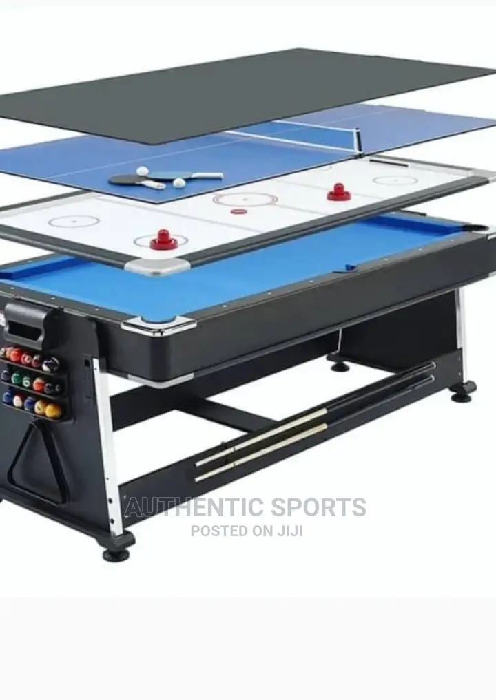 4in1 7feet Revolver Combo, Snooker, Table Tennis/Air Hockey