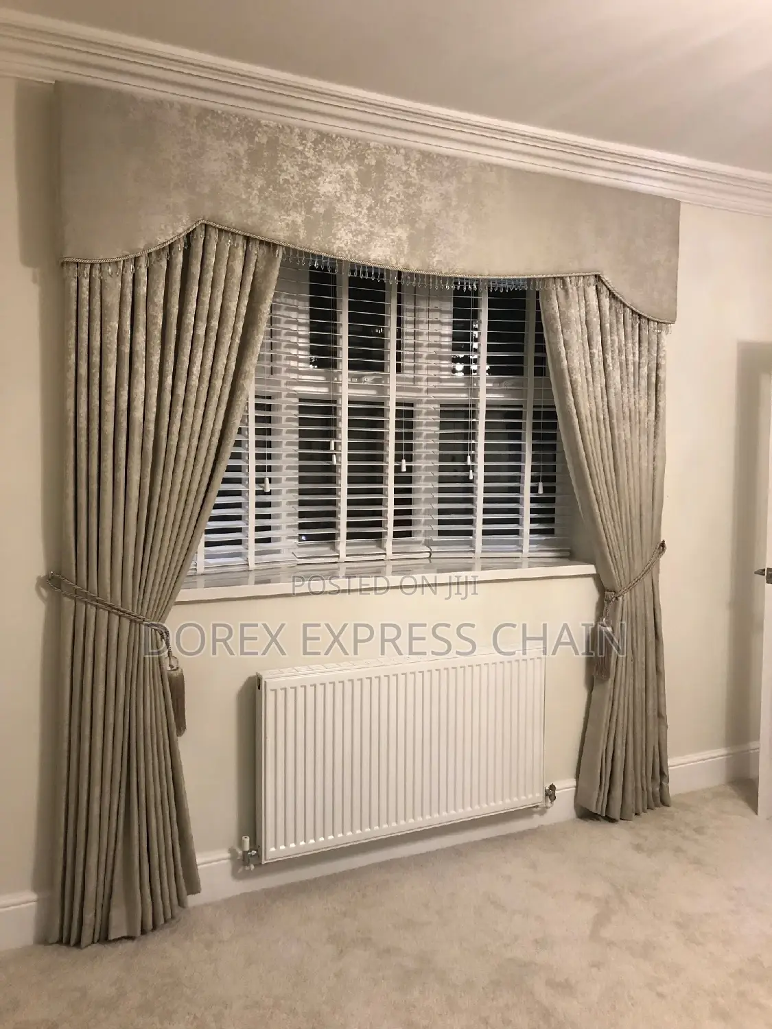 7.5ft By 7.5ft High Quality Turkish Curtains With Pelmet
