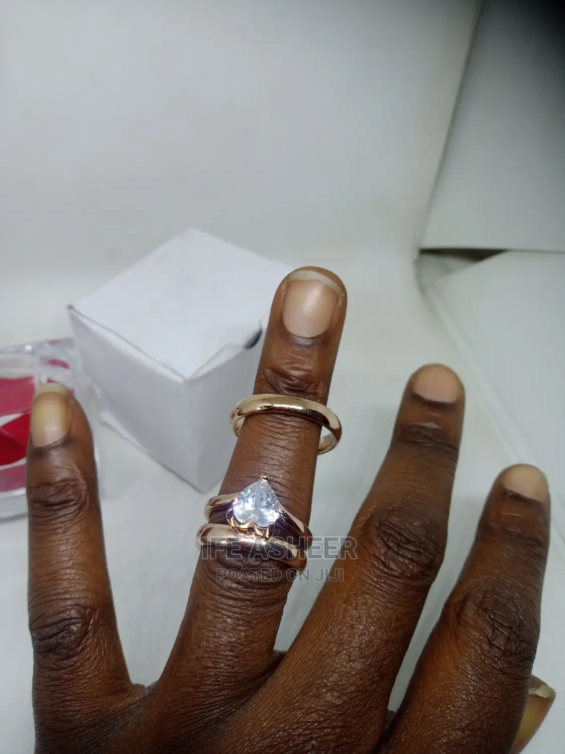 A Beautiful Rose Gold Set of Wedding Ring 004 - Rose Gold