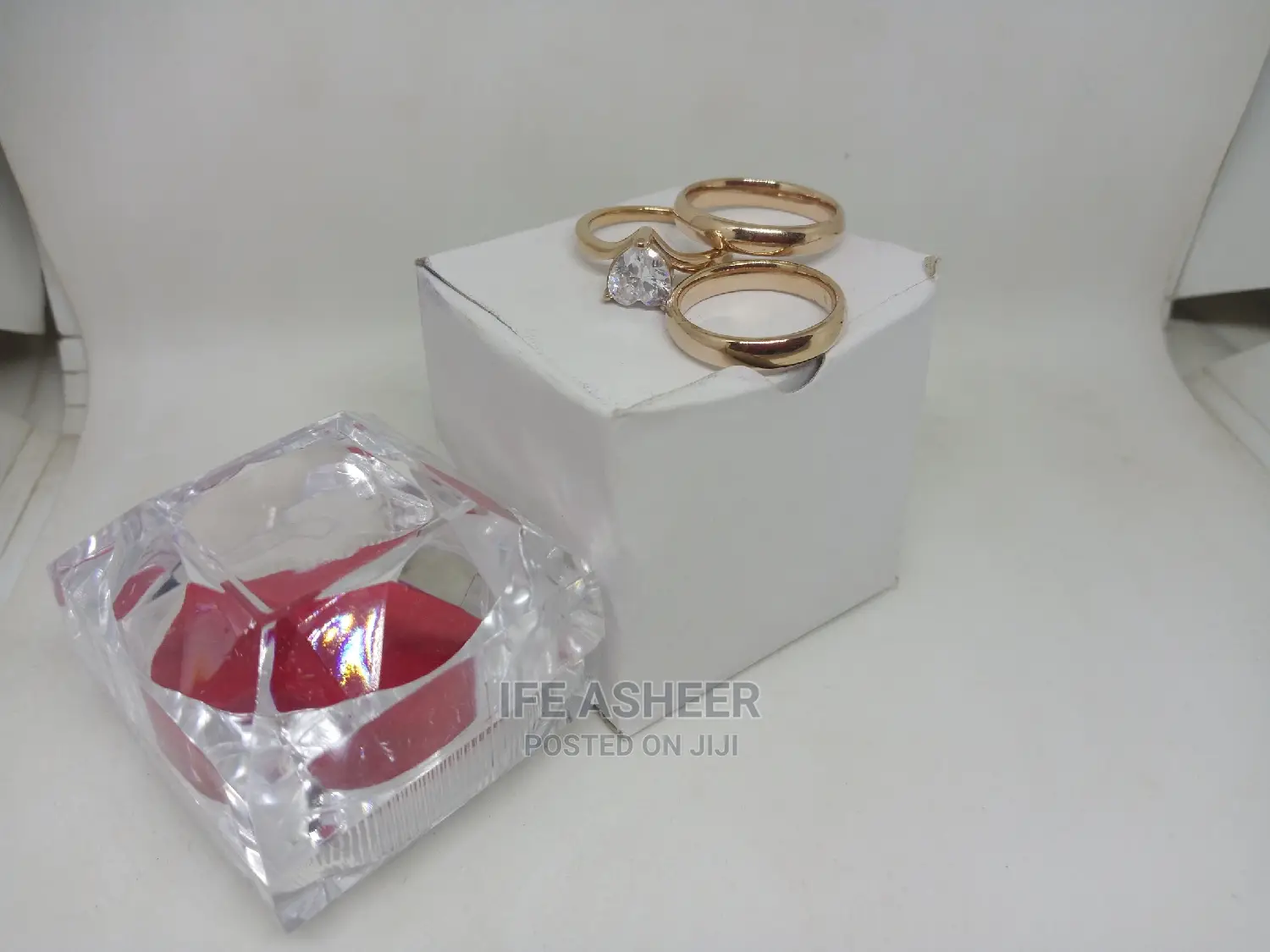 A Beautiful Rose Gold Set of Wedding Ring 004 - Rose Gold