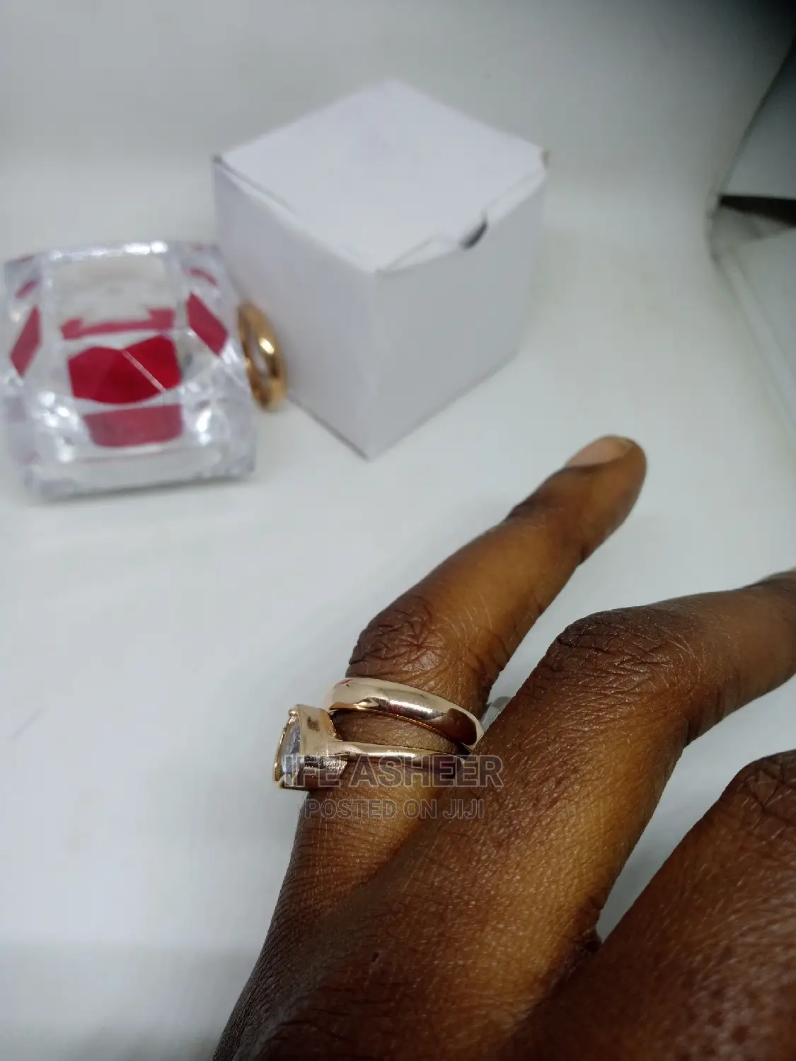 A Beautiful Set Of Rose Gold Wedding Ring 005 - Rose Gold