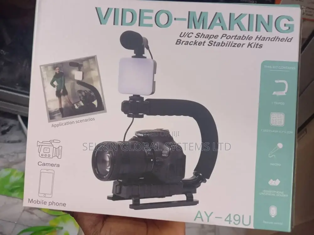 Video Making Kit With Tripod Stand Phone Holder + Mic Led