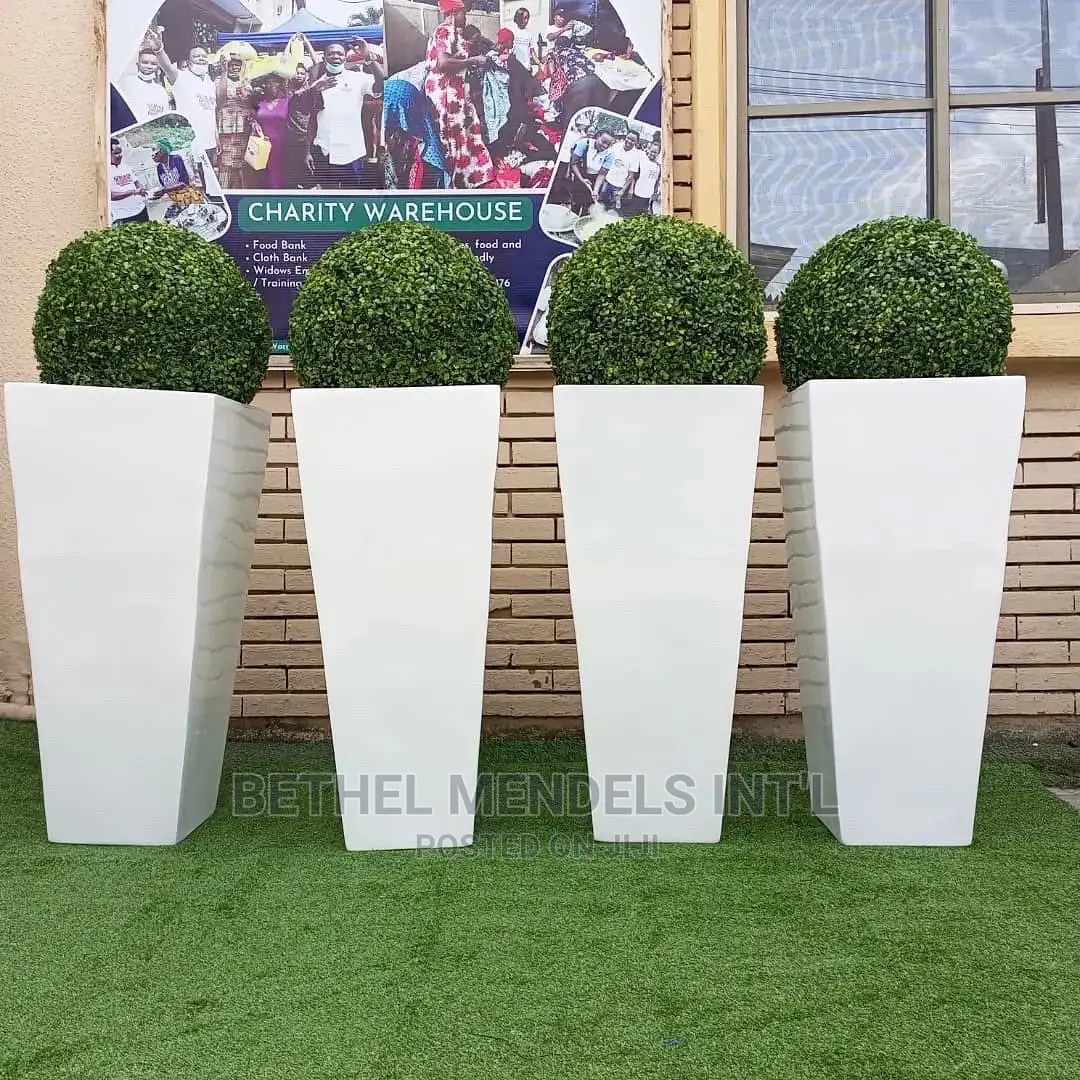 Greenery Boxwood Ball/Fiberglass Pots/Vases for Sales