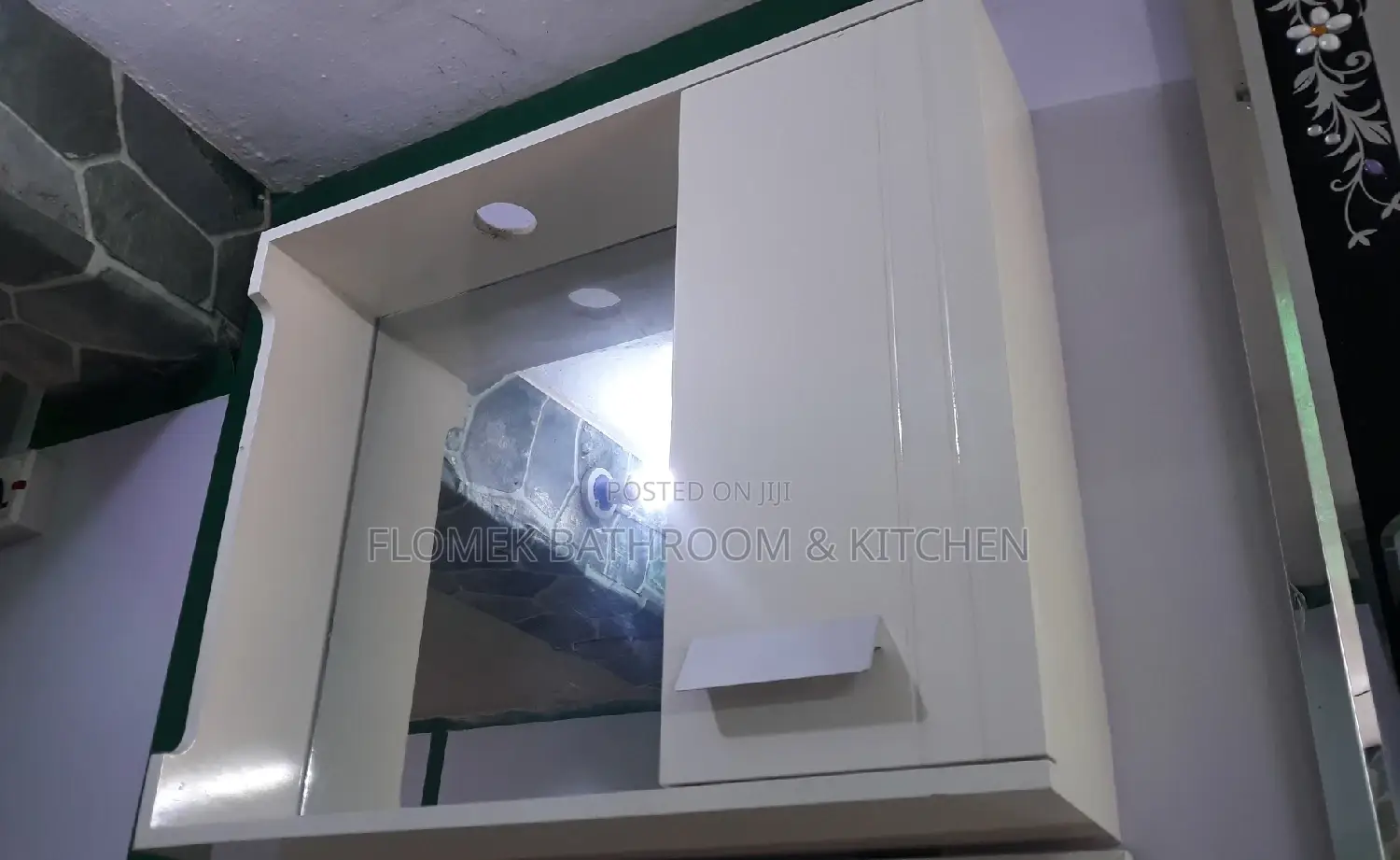 Mirror With Side Shelf