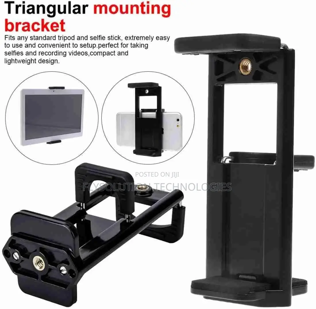2 In 1 Adjustable Phone & Tablet Clip Mount For Tripod