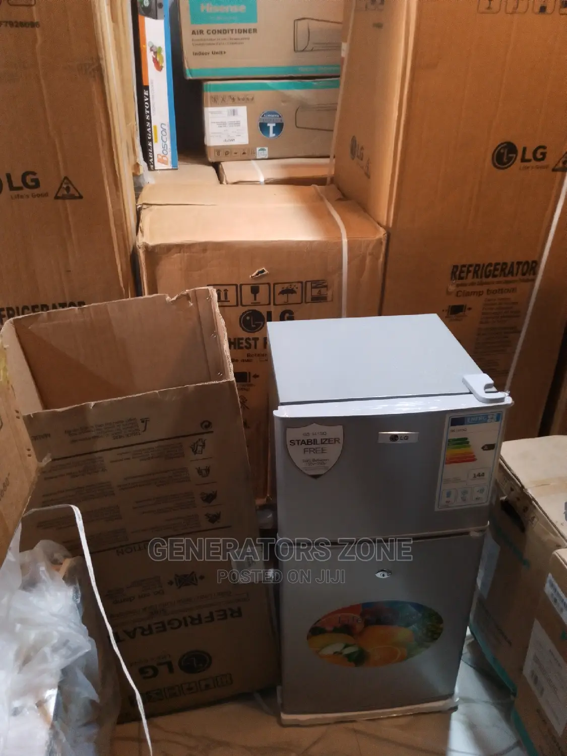 Freestanding LG Fridge+ 2 Shelves Double Door Fridge