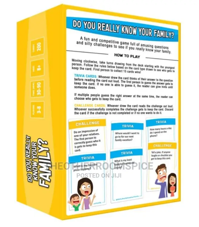 The Family Party Card Game, Do You Really Know Your Family?