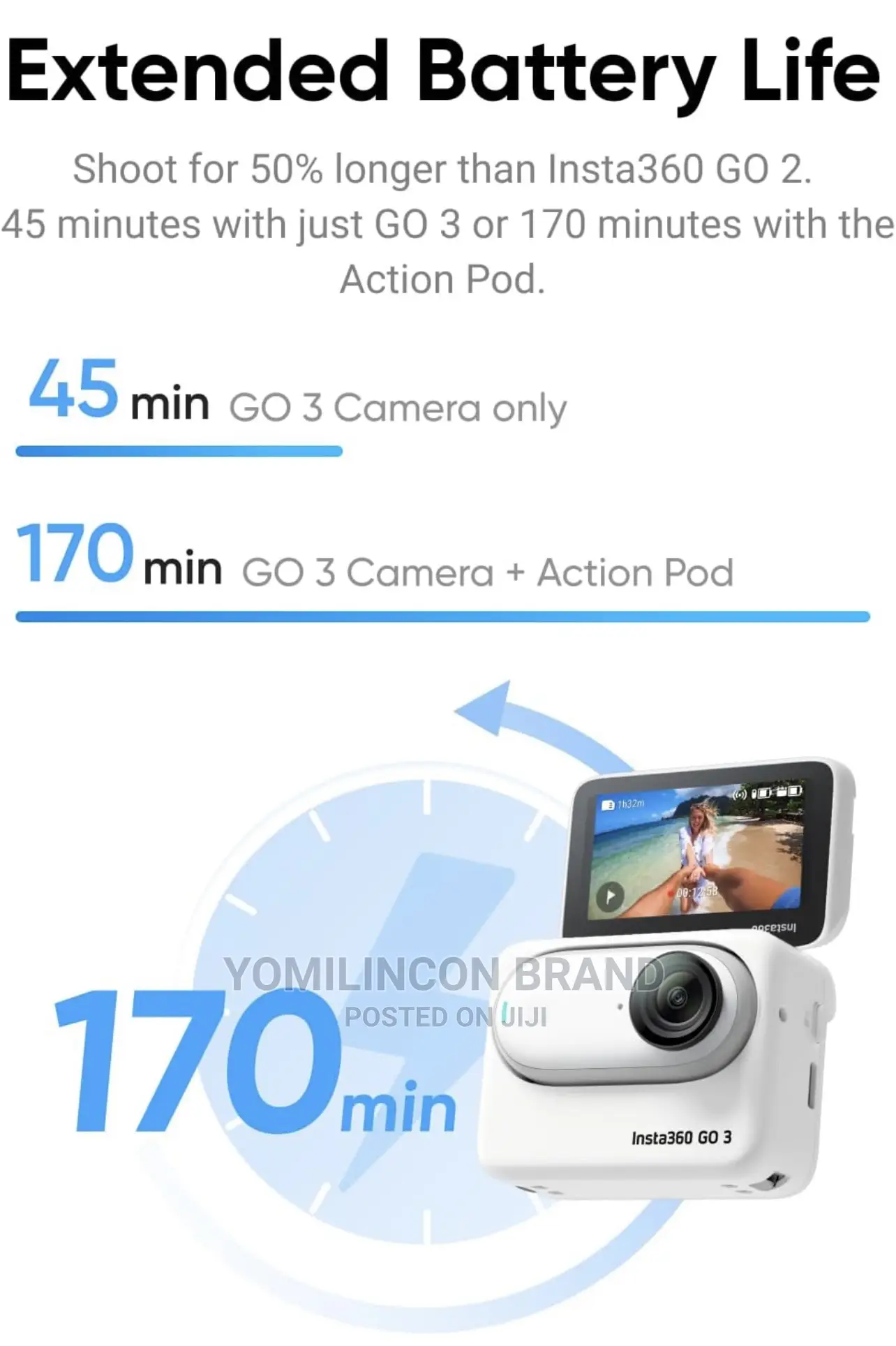 Insta360 GO 3 (64GB) – Small Lightweight