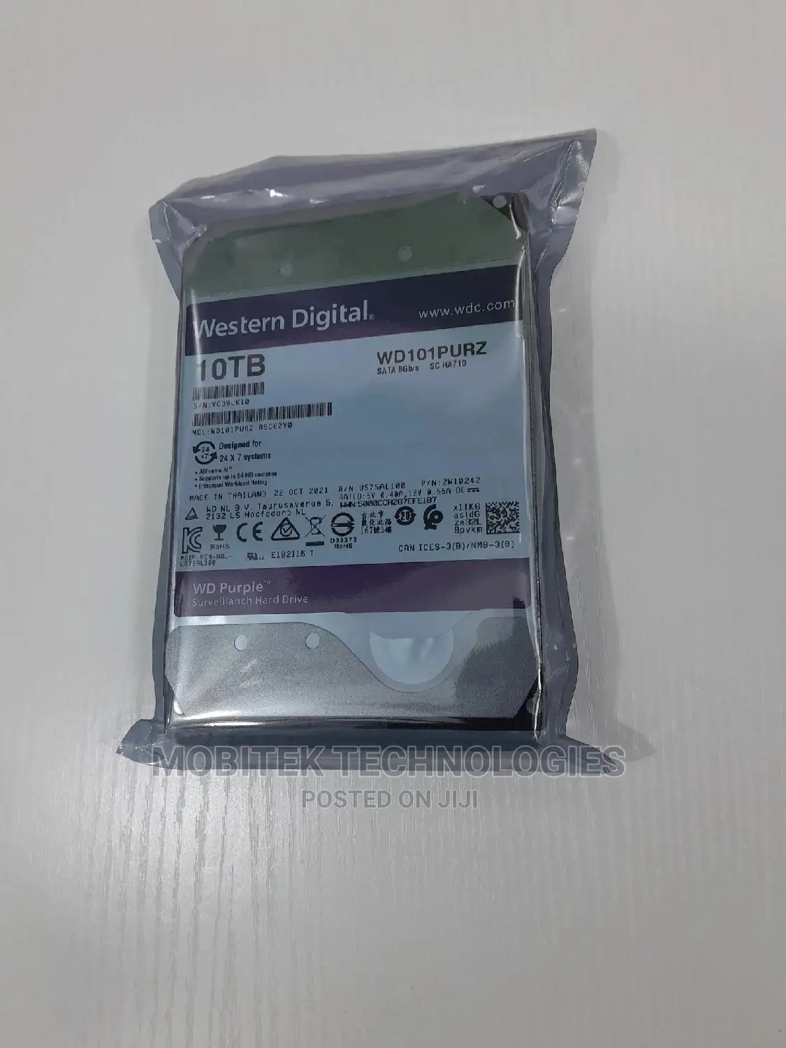 10tb Wd Purple Surveillance Sata Desktop Hard Drive
