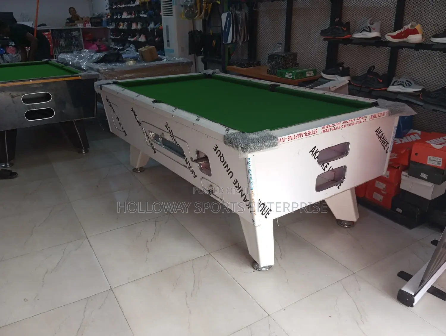 Delicate Marble And Coin Snooker Table