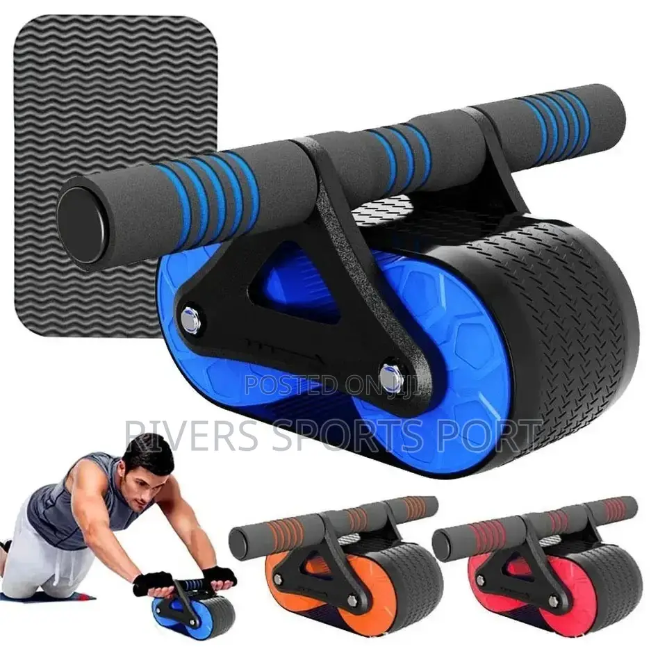 Anti Slip Automatic Rebound AB Wheel Roller With Knee Pad