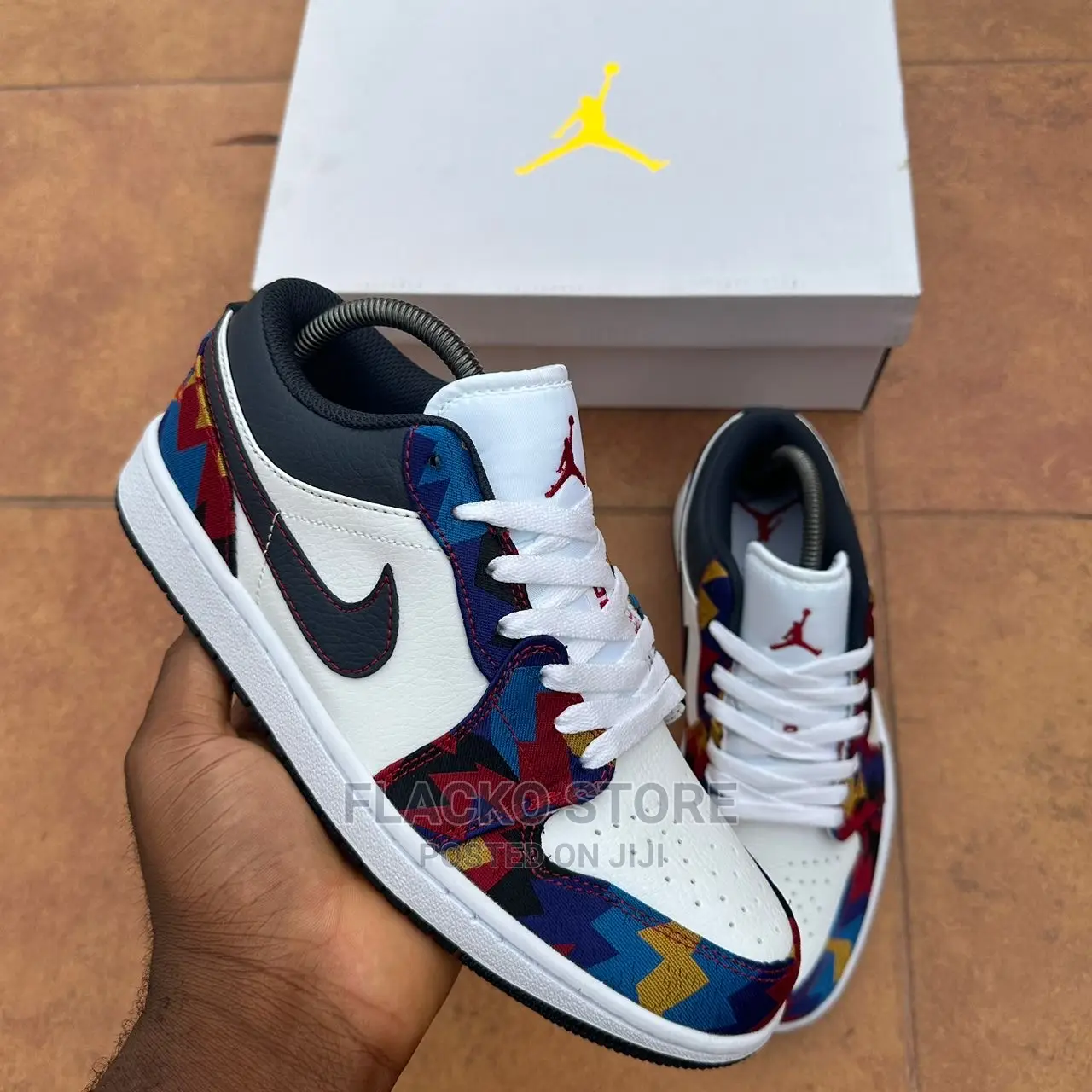 Original Air Jordan 1 Low Retro Nothing But Net Sneakers