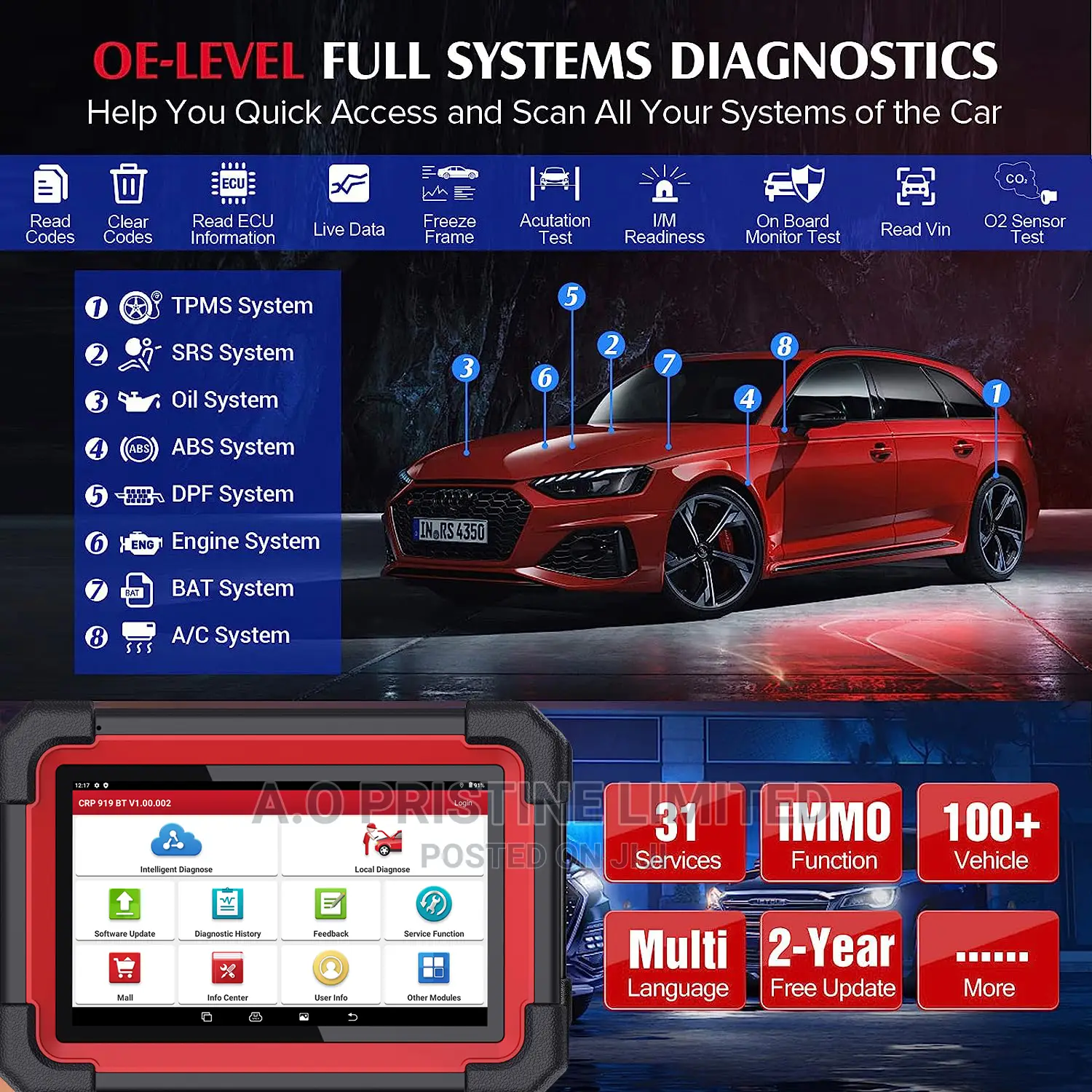 Launch X431 CRP919E BT Car Scanner